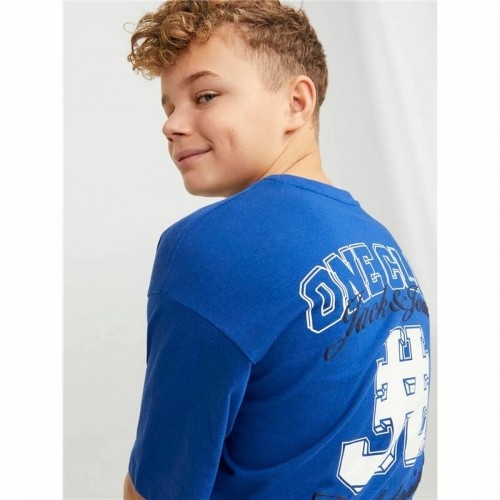 Krekls ar Īsām Piedurknēm Bērniem Jack & Jones Jorcole Back Print Tumši zils image 3