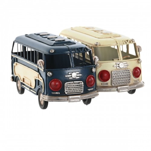 Dekoratīvās figūriņas Home ESPRIT Zils Balts Autobuss Vintage 17 x 7 x 8 cm (2 gb.) image 3