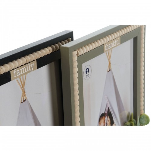 Фото рамка Home ESPRIT Чёрный Зеленый Натуральный Стеклянный Деревянный MDF Скандинавский 26,5 x 2 x 31,5 cm (2 штук) image 3
