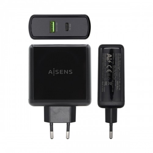 USB Lādētājs Sienas Aisens ASCH-2PD30QC-BK 48 W Melns USB-C image 3