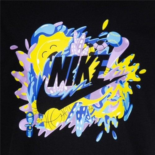 Krekls ar Īsām Piedurknēm Bērniem Nike Sport Splash  Melns image 3