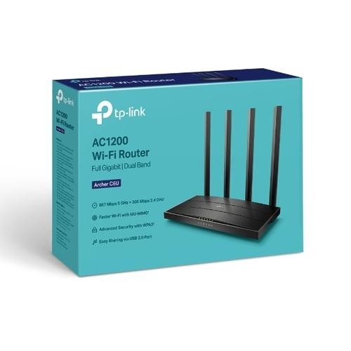 TP-LINK Archer C6U wireless router Gigabit Ethernet Dual-band (2.4 GHz / 5 GHz) Black image 4