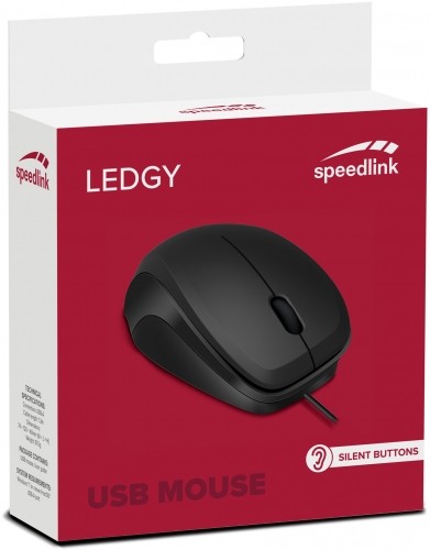 Speedlink мышка Ledgy Silent, черная (SL-610015-BKBK) image 4