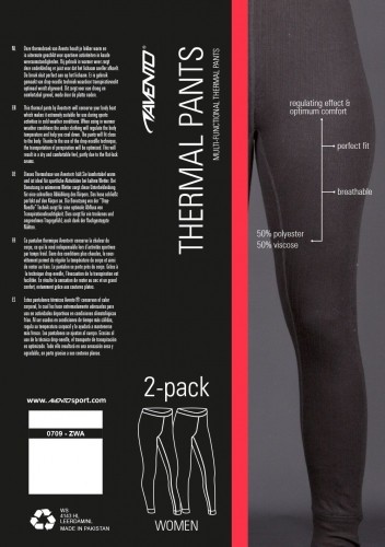 Thermo pants woman AVENTO 0709 44 black 2-pack image 4