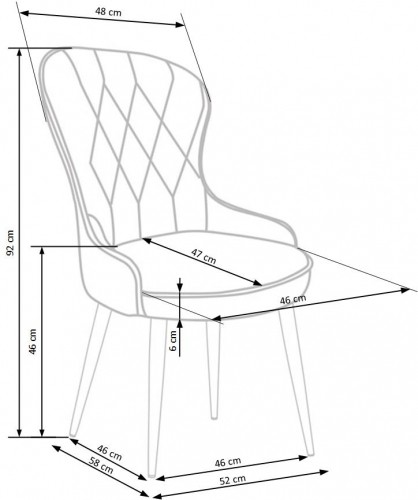 Halmar K366 chair, color: grey image 4