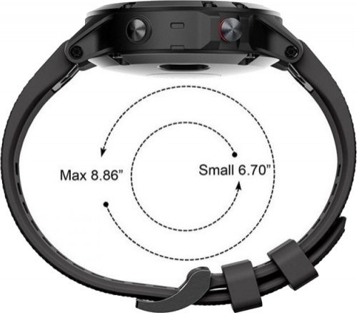Tech-Protect watch strap Smooth Garmin fenix 5/6/6 Pro 22mm, black image 4