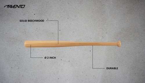 Baseball bat wooden AVENTO 47AK 63cm Brown image 4