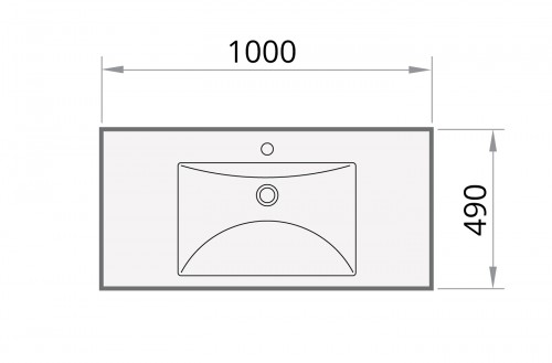 PAA LONG STEP 1000 mm ILS1000/01 Stone mass sink - colored image 4