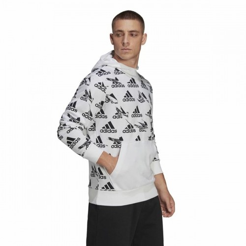Толстовка с капюшоном мужская Adidas Essentials Brandlove Белый image 4