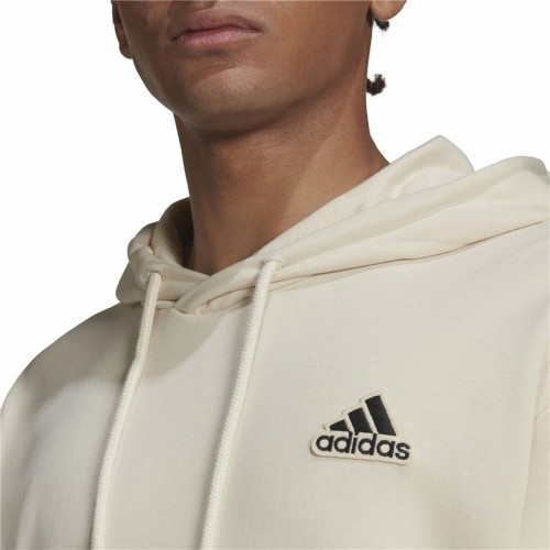 Vīriešu Sporta Krekls ar Kapuci Adidas Essentials Feelcomfy Bēšs image 4