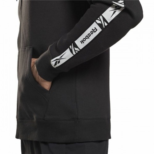 Мужская спортивная куртка Reebok Identity Tape FZ Чёрный image 4