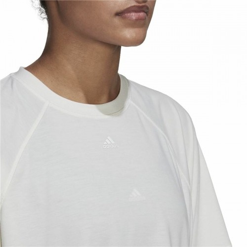 Футболка с коротким рукавом женская Adidas Aeroready Wrap-Back Белый image 4