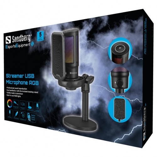Sandberg 126-39 Streamer USB Microphone RGB image 4