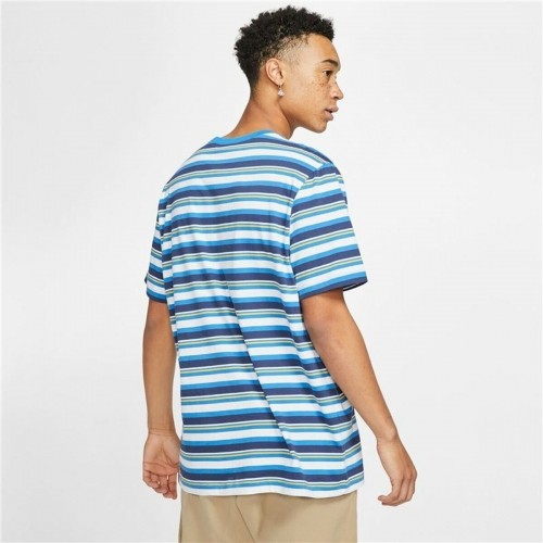 Vīriešu Krekls ar Īsām Piedurknēm Nike Stripe Tee Zils image 4