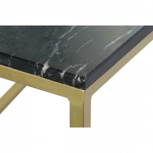 3 galdu komplekts DKD Home Decor 50 x 35 x 60 cm Melns Bronza Marmors Dzelzs image 4