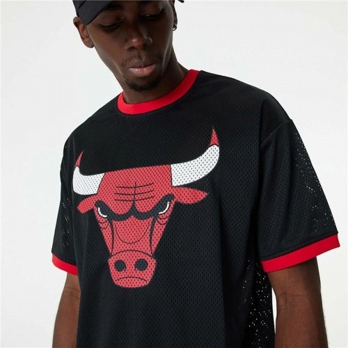 Basketbola T-krekls New Era NBA Mesh Chicago Bulls Melns image 4