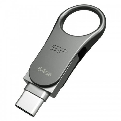 USB Zibatmiņa Silicon Power C80 64 GB Melns titāns image 4