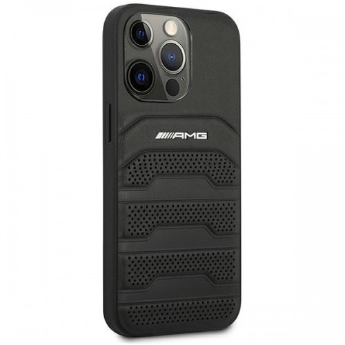 Mercedes AMG Leather Debossed Lines Case for iPhone 14 Pro Max image 4