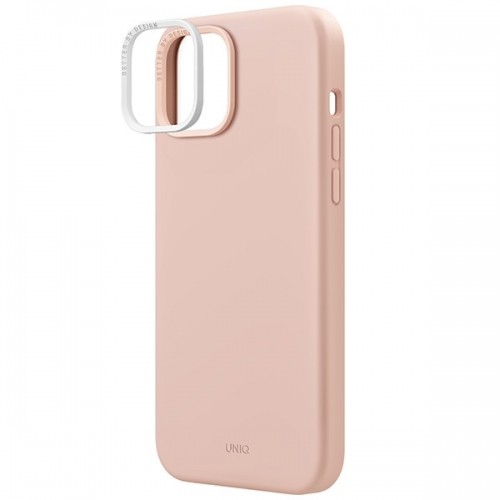 UNIQ etui Lino Hue iPhone 15 6.1" Magclick Charging różowy|blush pink image 4