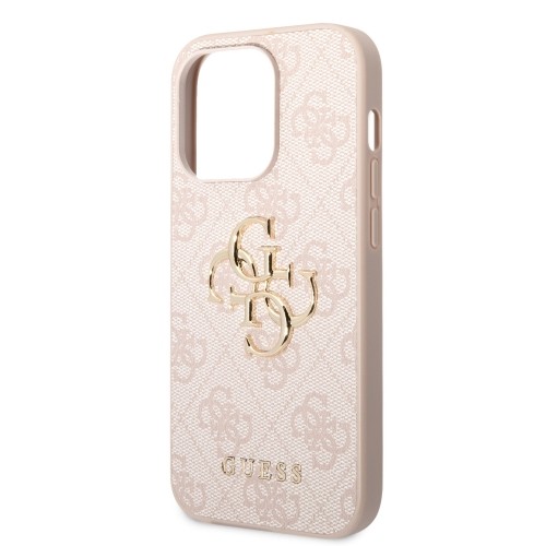Guess PU 4G Metal Logo Case for iPhone 15 Pro Max Pink image 4