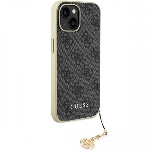 Guess GUHCP15SGF4GGR iPhone 15 6.1" szary|grey hardcase 4G Charms Collection image 4
