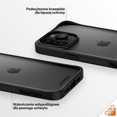 PanzerGlass ClearCase iPhone 15 Pro Max 6.7" D3O 2xMilitary grade czarny|black 1179 image 4