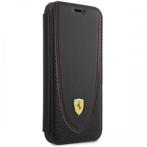Ferrari FEFLBKP13LRGOK iPhone 13 Pro 6.1" czarny|black book Leather Curved Line image 4