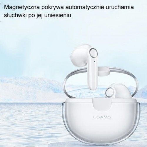 USAMS Słuchawki Bluetooth 5.1 TWS BU series bezprzewodowe biały|white BHUBU01 image 4