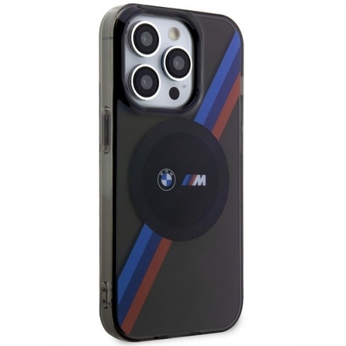Etui BMW BMHMP14LHDTK iPhone 14 Pro 6.1" szary|grey Tricolor Stripes MagSafe image 4