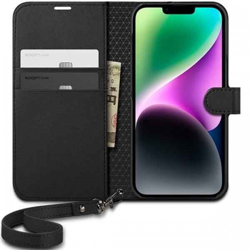 Spigen Wallet S iPhone 14 czarny|black ACS05421 image 4