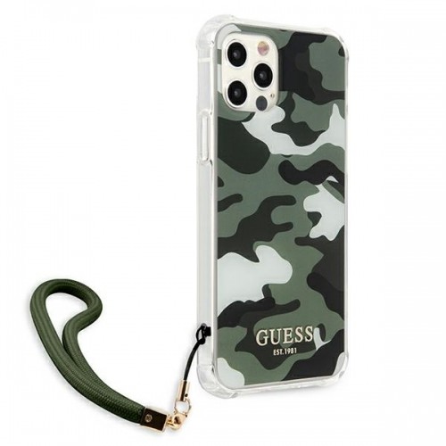 Guess GUHCP12LKSARKA iPhone 12 Pro Max 6,7" zielony|khaki hardcase Camo Collection image 4