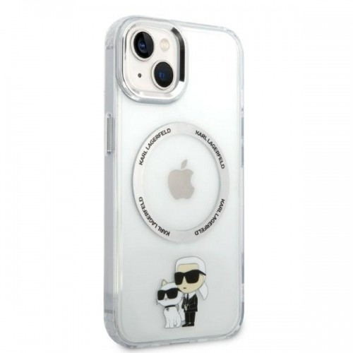 Karl Lagerfeld MagSafe Compatible Case IML Karl and Choupette NFT for iPhone 14 Transparent image 4