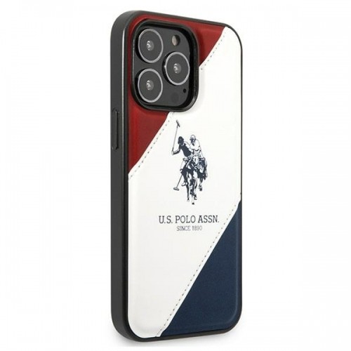 U.s. Polo Assn. U.S. Polo PU Leather Double Horse Case for iPhone 14 Pro Max Red|White|Navy image 4