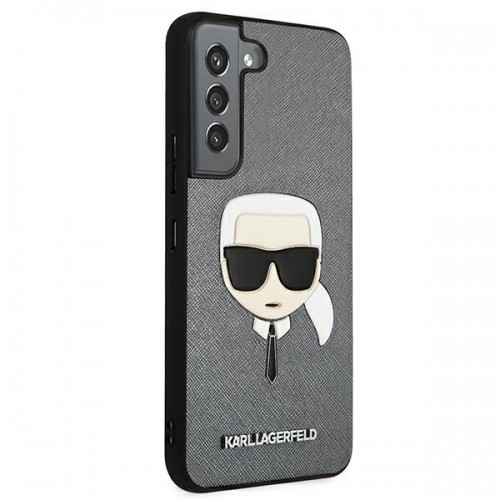 Karl Lagerfeld PU Saffiano Karl Head Case for Samsung Galaxy S22+ Silver image 4