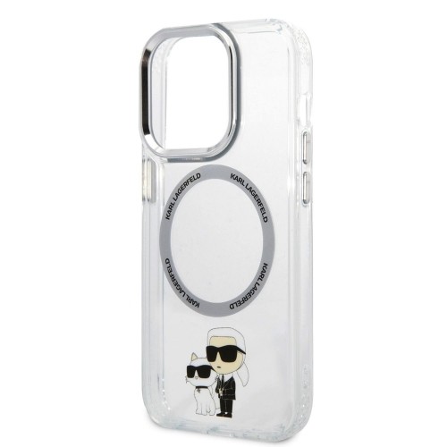 Karl Lagerfeld IML Karl and Choupette NFT MagSafe Case for iPhone 15 Pro Transparent image 4