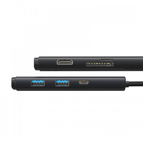 Hub Baseus OS Lite 6-Port (Type-C to HDMI+USB3.0*2+PD+SD|TF) (black image 4