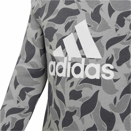 Толстовка без капюшона для девочек Adidas ID Crew Серый Светло-серый image 4
