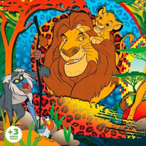Puzle Bērniem The Lion King Abpusējs 24 Daudzums 70 x 1,5 x 50 cm (12 gb.) image 4