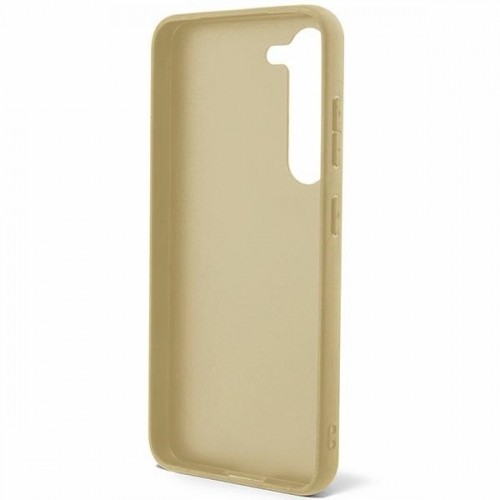 Guess PC|TPU Glitter Flakes Metal Logo Case for Samsung Galaxy S23 Gold image 4