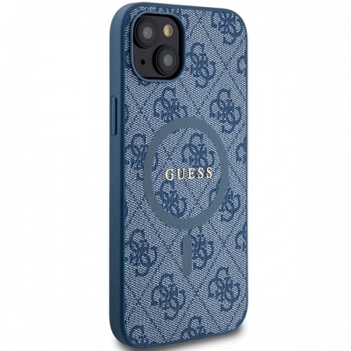 Guess GUHMP15MG4GFRB iPhone 15 Plus | 14 Plus 6.7" niebieski|blue hardcase 4G Collection Leather Metal Logo MagSafe image 4