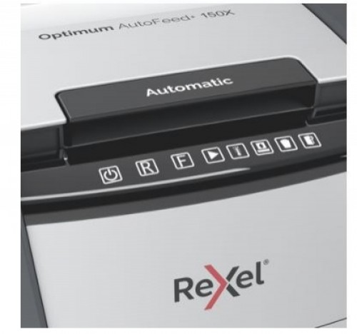 Rexel AutoFeed+ 150X automatic shredder, P-4, cuts confetti cut (4x28mm), 150 sheets, 44 litre bin image 4