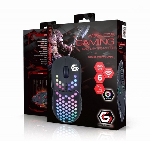 Gembird MUSG-RAGNAR-RX500 USB gaming RGB backlighted mouse, 10 buttons, 7200 DPI image 4