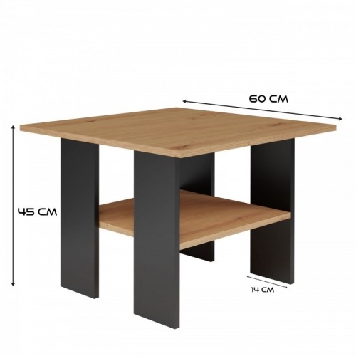 Top E Shop MODERNA Table 60x60x45 cm Artisan Oak/Black image 4