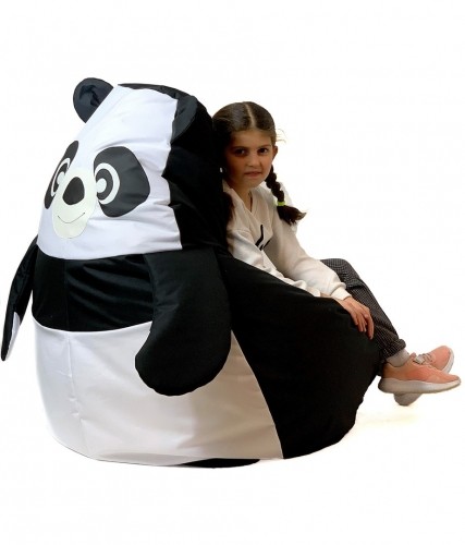Go Gift Sako bag pouffe Panda black and white L 105 x 80 cm image 4