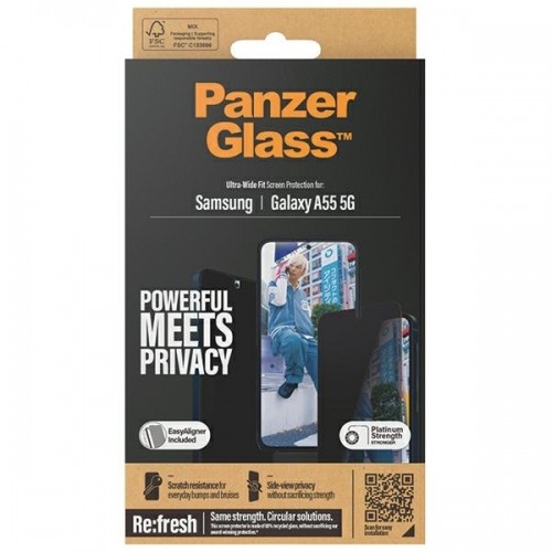 PanzerGlass Ultra-Wide Fit Sam A55 5G A556 Privacy Screen Protection Easy Aligner Included P7358 image 4