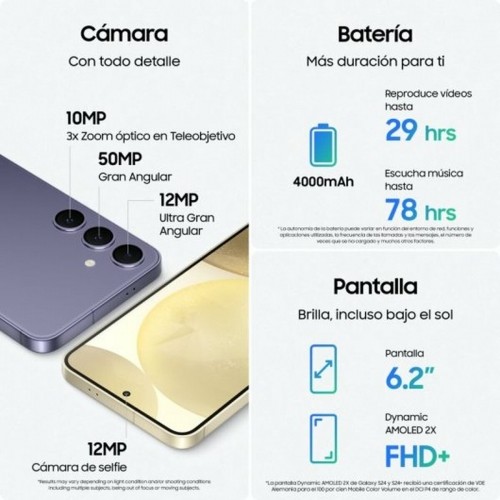 Viedtālruņi Samsung Galaxy S24 6,1" 128 GB Melns image 4