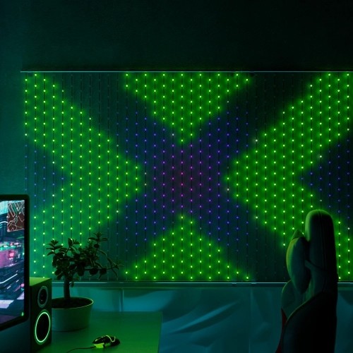 Twinkly Matrix – 480 RGB LED Lampki w kształcie pereł, przezroczysty przewód, 3.3x3.3ft typ wtyczki F image 4