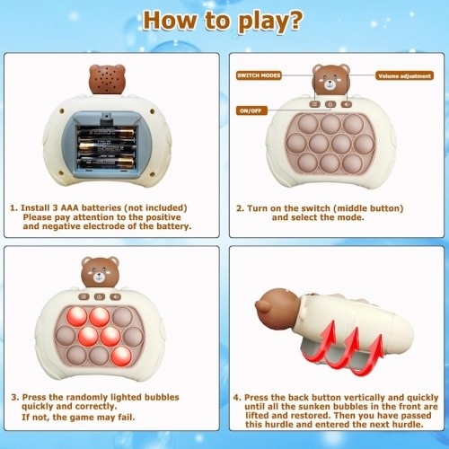 GameBox J309 Bērnu Pop It 200 līmeņu spēle atmiņas un reakcijas attīstībai (3 gadi+) image 4