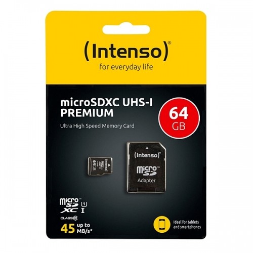 Карта памяти микро-SD с адаптером INTENSO 34234 UHS-I XC Premium Чёрный image 5
