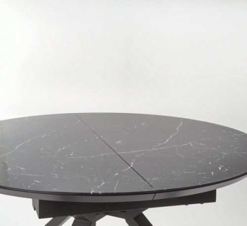 Halmar VERTIGO extension table, color: top - black marble, legs - black image 5